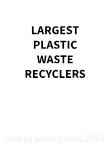 Largest Plastic Waste Recyclers 2018 logo